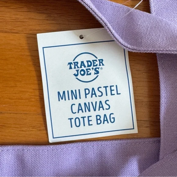 Trader Joe's Pink and Purple Mini Tote Bag Set - Picture 3 of 3